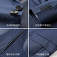 Shanshan 100 wool suit men's dark grain smooth crisp anti-wrinkle soft business casual two-piece suit blue gray 2XL 185/100A185/90A