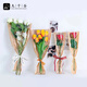 Nine Thousand Valley Flowers Wrapping Paper Rose Bouquet Multiple Bags Valentine's Day Flower Blanket Paper Cowhide Color 20 pieces with ribbon 3889
