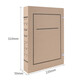 Sima (SIMAA) [10 packs] Acid-free file box Document file box New standard kraft paper file box information storage box supports customization [back width 12cm] 674g imported beef card