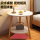 Quanpinwu small round table tea house for living room simple sofa side table Nordic bedroom bedside table mini balcony small table