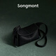 Songmont hanging ear series eaves bag mini designer top layer cowhide commuter crossbody hobo bag windbreaker gray 30 days pre-sale
