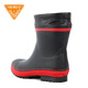 Very good (Jolly Walk) Rubber Rain Shoes Waterproof and Anti-Slip Rain Boots Fashionable rubber shoelaces and mouth-protecting shoes for men JW258-1 Classic black/red (all inclusive lower edge) 41