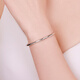 CHINA GOLD PT950 Small Perfection Platinum Bracelet Plain Ring Bracelet as Birthday Gift for Girlfriend and Wife #56 About 15g. If the weight is less, please pay more.