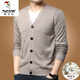 
Woodpecker (TUCANO) high-end autumn and winter knitted wool cardigan for men's middle-aged solid color long-sleeved V-neck button sweater jacket men's clothing gray K007 170/L recommended 120-140Jin [Jin equals 0.5 kg]