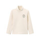 DEESHA children's clothing girls' tops 2025 autumn children's polar fleece candy color half turtleneck long-sleeved T-shirt beige 84 120