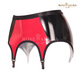 8381 Patent leather garter belt with rubber buckle, metal gourd buckle garter belt, European and American stockings and stockings accessories, black and red, one size fits all