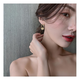Fat Donglai's same style 18k gold earrings, fashionable 18K gold small waist 925 silver earrings for women 2022 new style, small waist 18K gold earrings pair