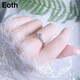 EothPT950 Platinum Green Silk Couple Ring Girls Pair Ring Couple Style Open Birthday Gift for Girlfriend (Male and Female Pair) Platinum Green Silk Ring + Certificate