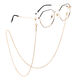 RNRN 2025 new high-definition glasses chain halter neck glasses men's fashionable same style titanium steel internet celebrity drop-proof glasses hanging silver square snake chain glasses chain 1mm wide titanium steel
