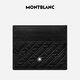 万宝龙MONTBLANC 男士M系列黑色牛皮革皮夹卡包卡夹 128640 礼物