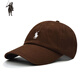 Larren Paul Polo Hut Männer und Frauen gebogene Rand Weiche Top Baseball Mütze Trendy Khaki Vielseitige Sonne Baseball Cap Polo Baseball Cap - Navy Blue M [54-60 cm]
