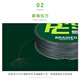 Qiansifang Dali Horse Fishing Line Main Line Sub-line PE Raw Silk Braided Dali Horse Line Sea Fishing Lua High Horsepower Line Fishing Line 4 Braids (Gray) 100 Meters Qiansifang Blister Packaging Model No. 0.4