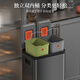 Jiahua Kitchen Classification Trash CAN 18L+18L Pedal de acero inoxidable de plata mate con tapa del hogar Separación húmeda y seca 6169