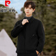 Pierre Cardin woolen jacket men's coat double-sided woolen coat short autumn and winter thickened high-end woolen top men's jade gray M