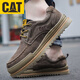 Carter CAT Low-top Men's Shoes Casual Men's Shoes Fashion versatile Martin Boots Heightening Men's Shoes Working Shoes 8050 Sand Color 42 Standard Size