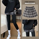 CAVIEZEL butt curtain women's autumn and winter new bottoming artifact to cover the crotch plaid small butt curtain hem to wear with female students to cover the buttocks plaid model one size fits all recommended 80-160 Jin Jin is equal to 0.5 kg