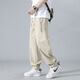 Dingfengbaoluo Japanisch reine Baumwollhosen Männer Frühling und Sommer Trendy Brand Stickerei Lose amerikanische Arbeitskleidung Casual Hosen WH5605 Khaki XL