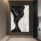 Aohan Schwarz-Weiß-Eingang Dekorative Gemälde große Figur Kunstlinien Korridor Korridor Wohnzimmer Hängende Malerei High-End-abstrakte Wandbild JD15843 80*120 (geeignet für 1,0-1,5 Meter breite Wand