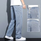 Lomon Summer Ice Silk Style Tensel Jeans Men sueltos Pantalones de pierna ancha de pierna ancha