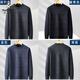 Woodpecker (Tucano) Vaters Winterpullover und Samt verdickte Männer im mittleren Alter mit mittleren und älteren Großvaters Sweater Square Navy Blue L 17080-100jin [Jin gleich 0,5 kg]