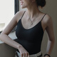 
Yu Zhaolin's small suspender vest for women wearing an inner and outer bra with chest pad base sexy spring and summer sports beautiful back white