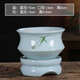 Qiantangyuan (Qian Tang Yuan) Kreatives grünes Bambus Sukkulenter Blumentopf Lazy Automatisches Wasser saugfähig Ceramics Haushalt atmungsaktivem Mandarin Bambus Phalaenoptic Orchid Pot Pflanze Große yy pinkgrün 719+ Lazy Base