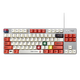 罗技（Logitech）K835机械键盘 G102二代游戏鼠标有线鼠标电竞流光灯效吃鸡鼠标轻量化小手鼠标 K835红轴-红白键帽+G102黑色-耿鬼防滑贴