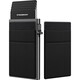 Qimo Anti-Magnetic Automatic Card Bag and Card Cover Shield RFID RFID Anti-theft Bank Card clip NFC Card de gran capacidad Gris