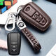 Geeignet für den neuen 2021 Toyota Corolla Key Cover echtes Leder 2019 Corolla Key Case Dual-Motor-Mode-High-End-Schnalle für Männer und Frauen-D-Style-Schwarz (14-18 Modelle mit One-Click-Start)