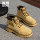 Semir Martin Boots Мужская высокая версия подлинная кожаная осень и зимняя новая рабочая одежда для женщин для женщин открытые пары не могут победить большие желтые ботинки для женщин желтые коричневые 42 мужчины.