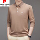 T-shirt à manches longues à manches longues à manches longues en coton pur à la peau en coton pur au printemps et à l'automne avec une chemise à col de polo de poche 9901 Gray M 165 suggère 100-120 Jin [Jin est égal à 0,5 kg]