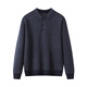 
Hengyuanxiang [100% wool] Long-sleeved T-shirt for men POLO neck sweater cardigan spring dad outfit thickened sweater men fengqing XL /180/96A