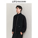 PEACEBIRD Men's Jacket Textured Winter Fashion Lapel Casual Jacket Quality Jacket Black M
