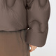 Jiangnan Buyi (JNBY) [Polloni] New autumn and winter down jacket for women standing collar wavy design short casual loose 5O0C12350 209/Dark Brown S