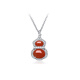 Muye Natural Colored Treasure 925 Silver Nanhong Necklace Calabash South Red Necklace Original Design Jewelry Chain Chain Calabash South Red Necklace
