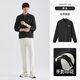 Qianzhihe Autumn New Men's Henry Collar Printed Bottoming Shirt Sweater Commuting Versatile Casual Knitted Top Men's Spring and Autumn Wear 63C Black L