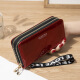 New women's long wallet double zipper mobile phone bag student laser wallet large capacity clutch soft coin wallet yellow