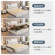 Yu feiqi nordisch massives Holzbett Doppelbett moderne einfache Hochkasten Nachtlichtladebett 9902# Einzelbett [mit Licht mit Buchse] 1,8*2,0 m (Rahmenmodell)