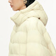 JNBY/Jiangnan Buyi Winter Down Jacket Women's Loose White Duck Down Hooded Lightweight Jacket Mid-Length 5O0C12160 748/Light Bean Yellow XS
