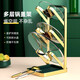 Shuyiniao pot lid rack countertop sitting kitchen chopping board chopping board spatula holder household multi-functional storage rack gold three-layer