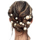 Pei Nanwei Pearl Head Fork Hairpin Bride Headress en épingle en épingle en épingle à cheveux en épingle à cheveux en épingle à cheveux en épingle à cheveux en épingle à cheveux en forme de bouche en U