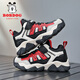 
Babudou children's shoes for boys' sneakers for children's casual shoes 2024 autumn and winter new versatile soft sole mid-sized children's travel shoes black and red K679 [leather single shoes] size 37 [shoe length 23.5cm]