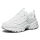 Skech casual shoes women's shoes autumn thick-soled dad shoes small white shoes flagship sneakers white / silver 11979-WSL 35