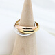 [Second-hand 99 new] Cartier Cartier TRINITY three-ring three-color gold ring small/medium classic pairing ring for men and women 99 new medium-sized model - single product - width 3.2 mm special counter price 15100 59 (National code 19)