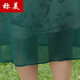 称美 中老年女装春夏季连衣裙50-60中年妈妈装中长款大码宽松雪纺裙子 677 墨绿色 4X 适合125-140斤