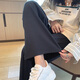Miduli maternity pants spring and autumn wide-leg pants wear straight-leg pants low-waisted large-size pants without belly maternity outfit Black XL