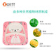 Zhuoli Zhuoli cartoon bamboo fiber children's tableware set with partition dining plate for home use baby baby food cute bowl and spoon pink cat bamboo fiber tableware five-piece set
