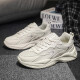PATAL VIETON Spring and Autumn Men's Shoes High-Elevation Sports Running White Shoes Summer Mesh Casual Little White Dad Versatile Putian Trendy Shoes Men Beige 826 41