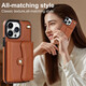 Jinhao anwendbar für iPhone16pro Max Mobiltelefon Hülle Wallet Lederhülle Apple 15 Vollbedeckung 14 Anti-Fall 13 Schutzhülle 12 Armband High-End-Modearmband + Schultergurt + Organkartenbeutel braun 6,7-Zoll-Apfel 14 Plus