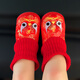 Midur infants 0-12 months 1 year old baby autumn and winter full moon tiger head cotton shoes red soft sole one year old warm baby shoes No-red (tiger boots) 11.5 (M inner length 11.5cm recommended for 6-12 months)